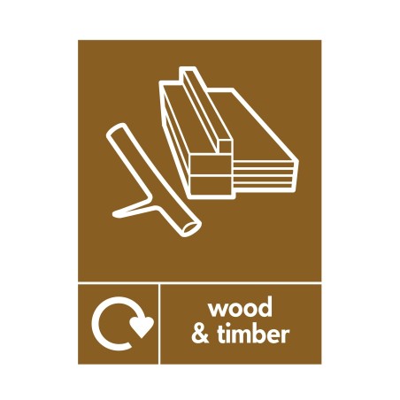 Wood And Timber Recycling Sign | Rainbow Safety