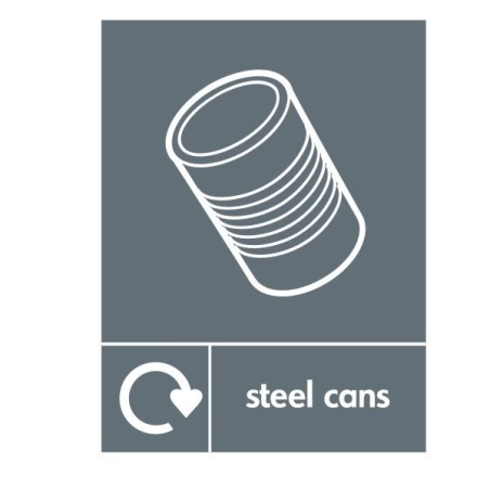 Steel Cans Recycling Sign  | Rainbow Safety