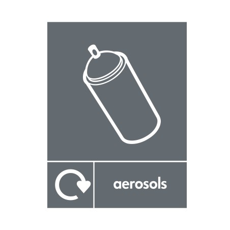 Aerosols Recycling Sign | Rainbow Safety