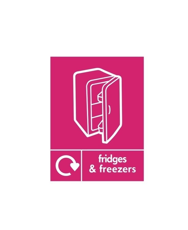 Fridges And Freezers Recycling Sign