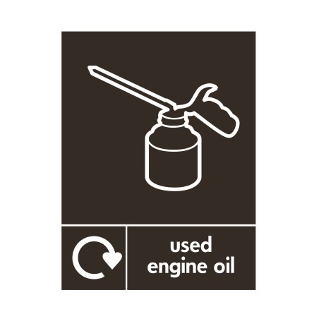 Used Engine Oil Recycling Sign | Rainbow Safety