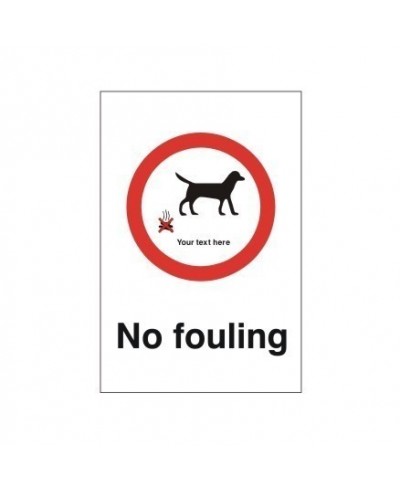 No Fouling (Your Text Here) Sign