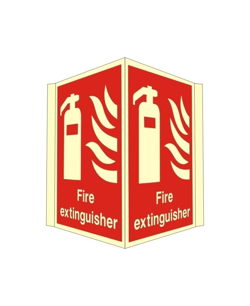 Photoluminescent Fire Extinguisher Projecting Sign