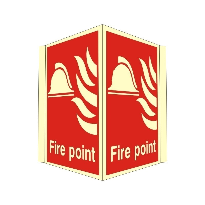 photoluminescent-fire-point-projecting-sign