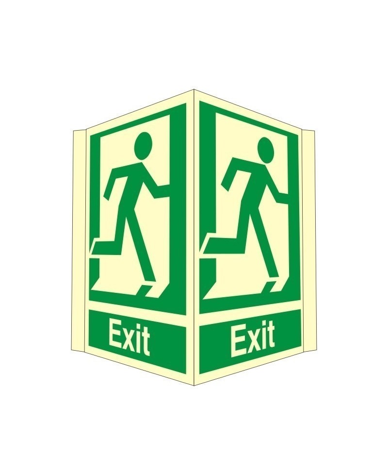 Glow in the Dark Exit Projecting Sign