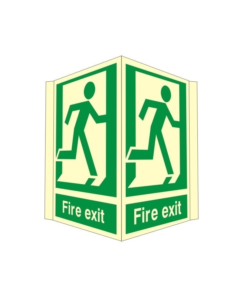 Glow in the Dark Fire Exit Projecting Sign