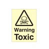 Warning Toxic Photoluminescent Sign