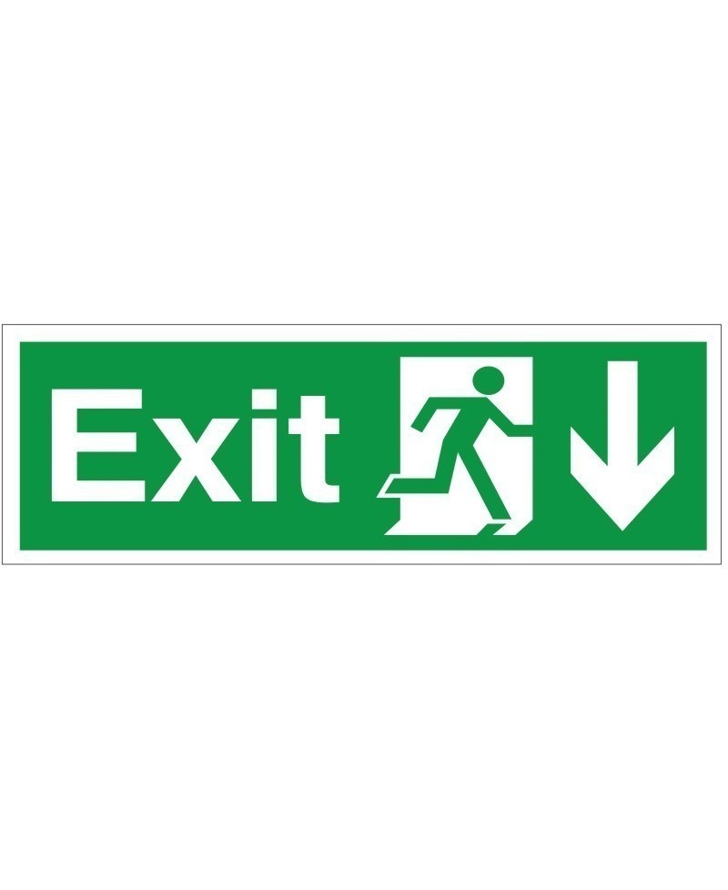 Exit Arrow Down Sign