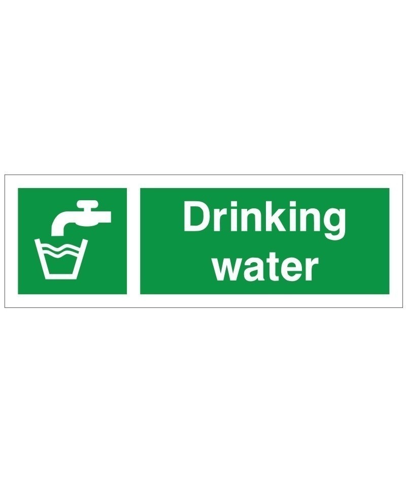 Drinking Water First Aid Sign 300mm x 100mm