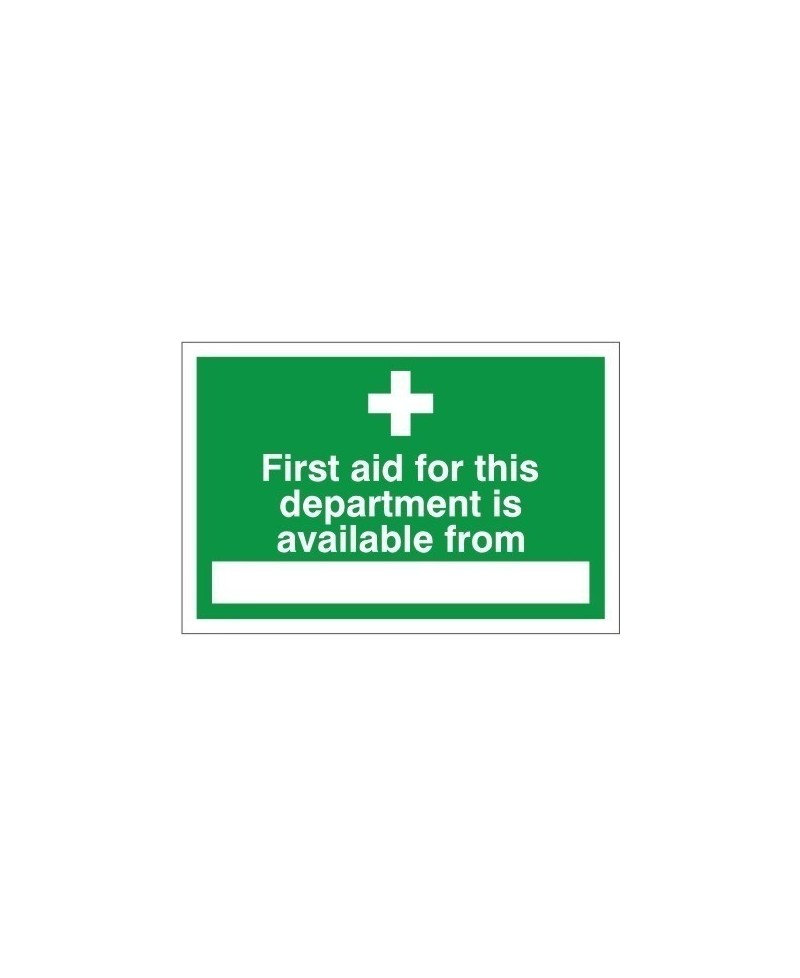 First Aid For This Department Sign