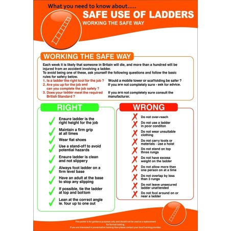 Safe Use Of Ladders Poster