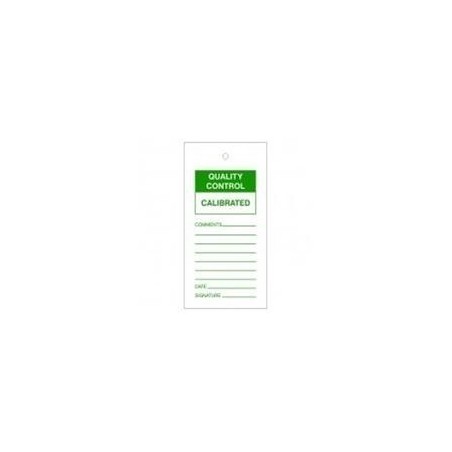 Quality Control Calibrated Tags Pack Of 10