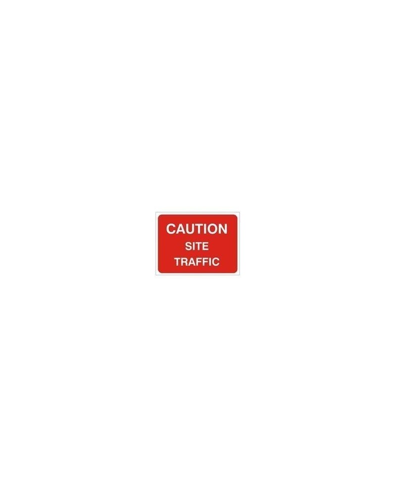 Caution Site Traffic Road Sign 600mm x 450mm