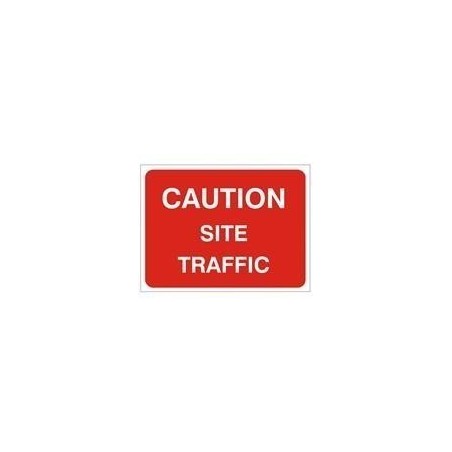 Caution Site Traffic Road Sign 600mm x 450mm