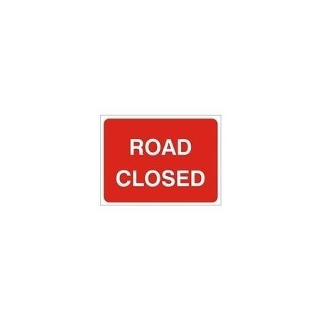 Road Closed Road Sign 600mm x 450mm