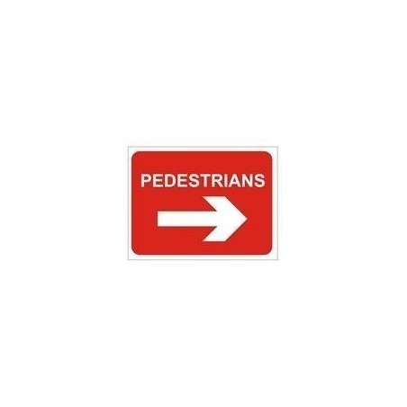 Pedestrians Right Road Sign 600mm x 450mm