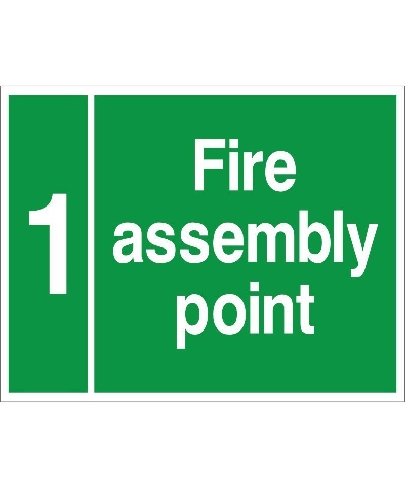 Fire Assembly Point With Number Sign 600 x 400mm