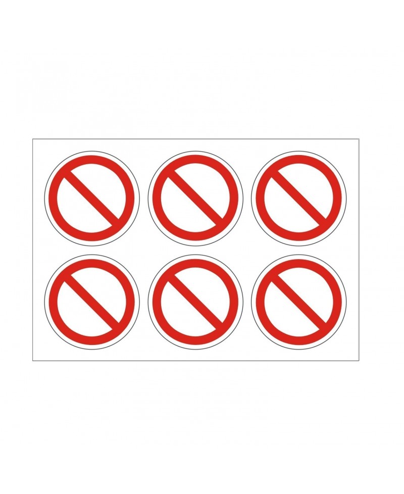 No Entry Labels Pack of 24
