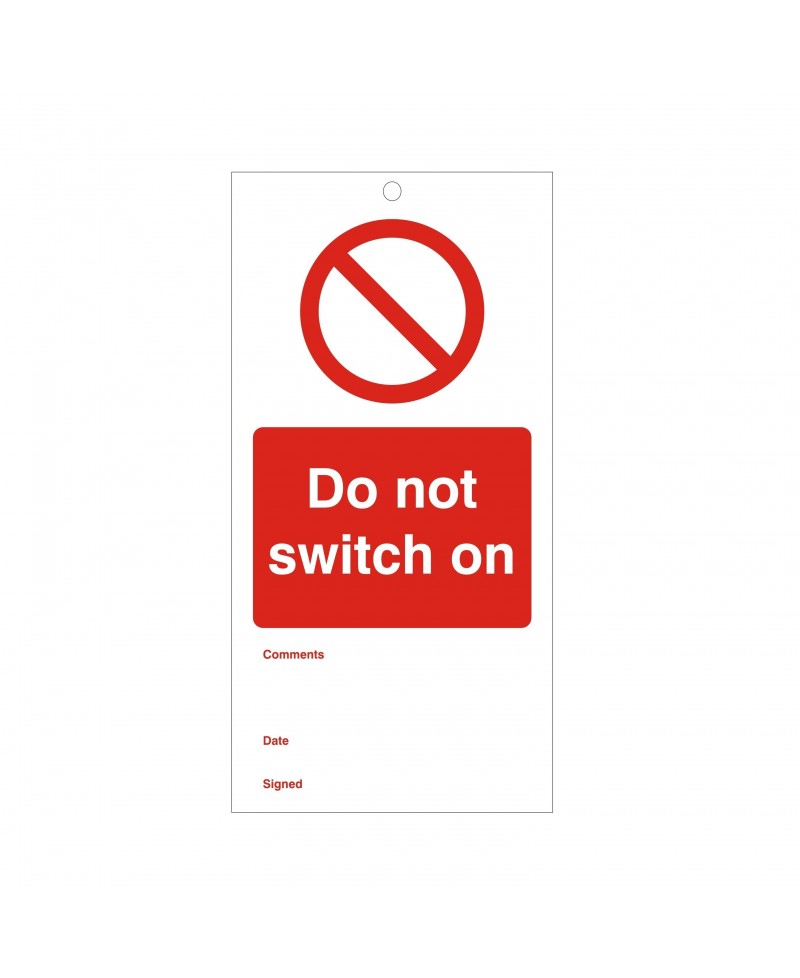 Do Not Switch On Maintenance Tag