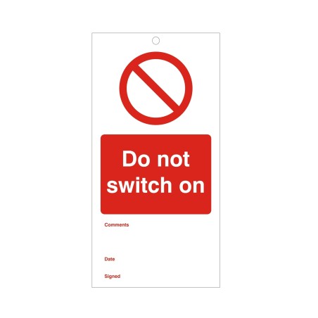 Do Not Switch On Maintenance Tag