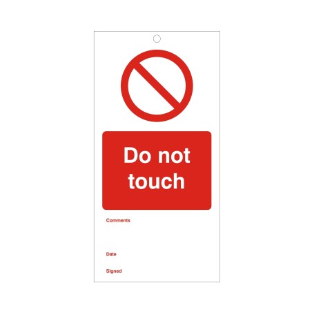 Do Not Touch Maintenance Tag