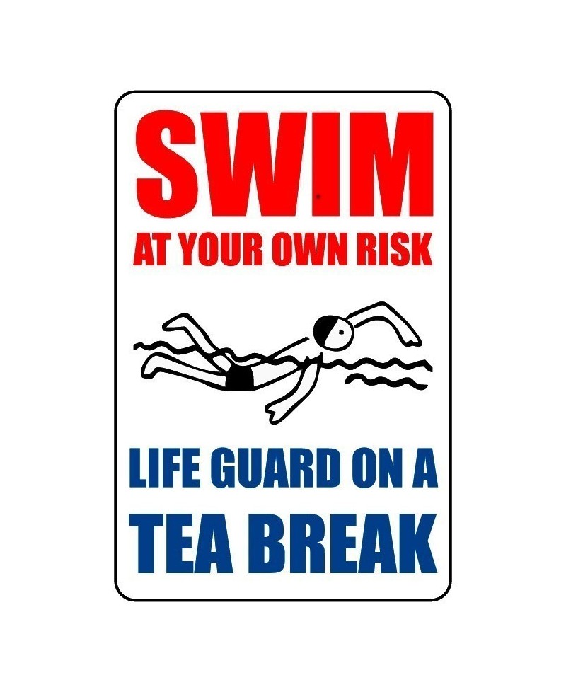 Swim At Your Own Risk 200mm x 300mm