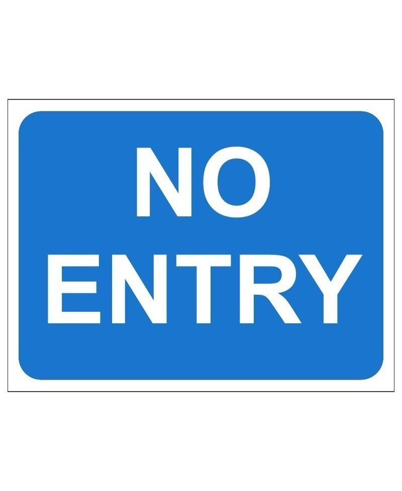 No Entry Temporary Traffic Sign 600 x 450mm