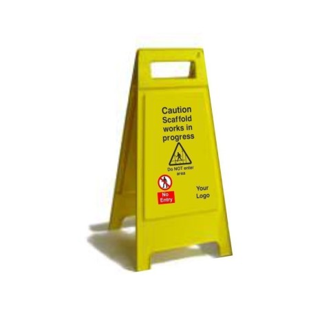 Caution Scaffold Works In Progress Free Standing Sign