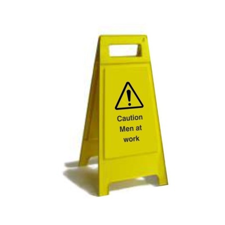 Caution Men At Work Free Standing Sign