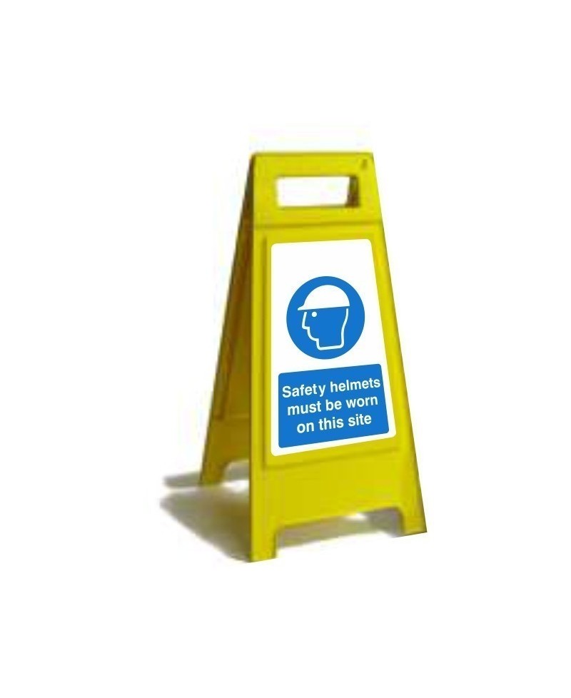 Safety Helmets Must Be Worn On This Site Free Standing Sign