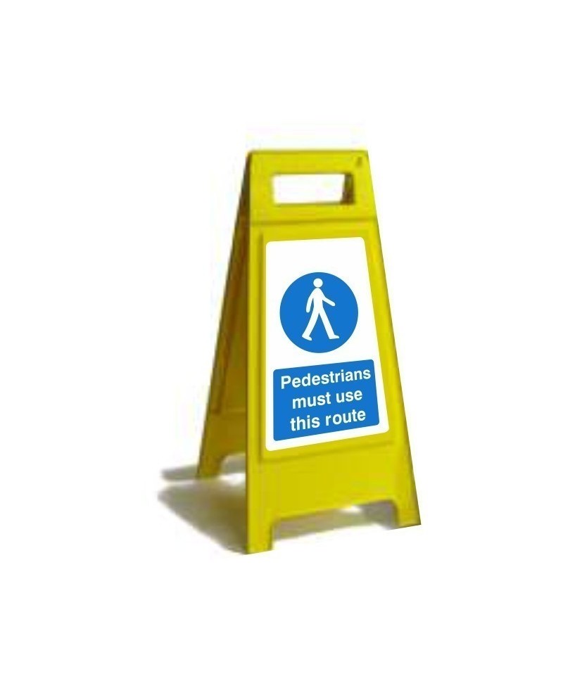 Pedestrians Must Use This Route Free Standing Sign