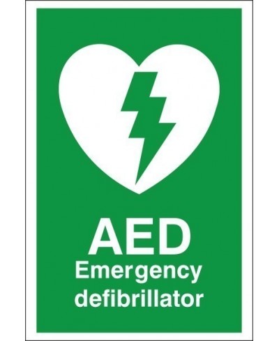 AED Emergency Defibrillator Sign - 200mm x 300mm
