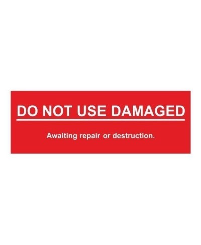 Do Not Use Damaged Scaffolding Tags 200X70mm Rigid Plastic W/Drill Holes Pack Of 10