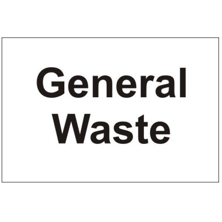 General Waste Sign 300mm x 200mm