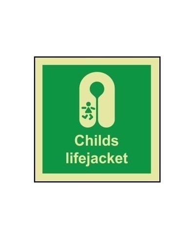 Childs lifejacket sign 100x110mm