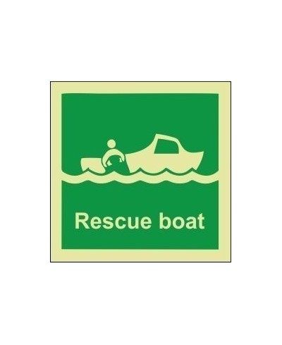 Rescue boat sign 100x110mm