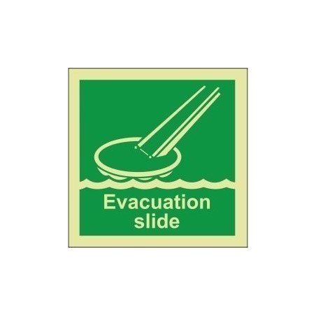 Evacuation Slide Sign 100x110mm