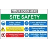 Site safety sign 1200x800mm