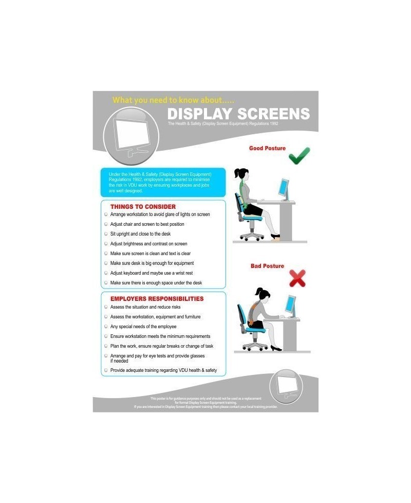 Display screens 420x595mm poster