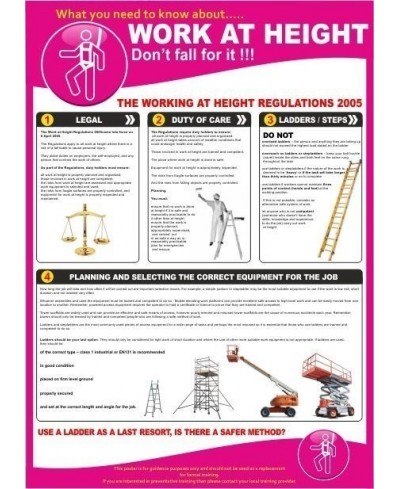 Work at height poster 420x595mm