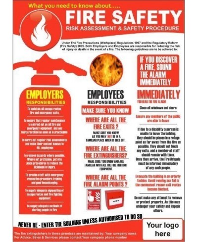 Fire safety poster 420x545mm