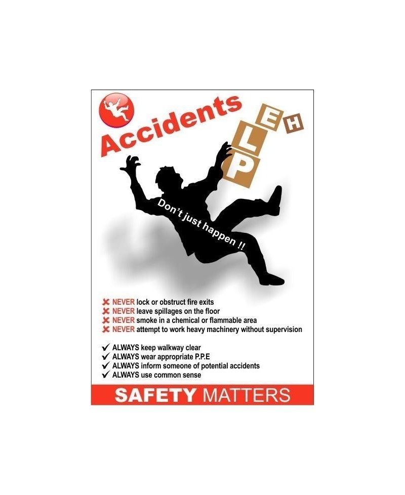 Accidents help 420x595mm poster