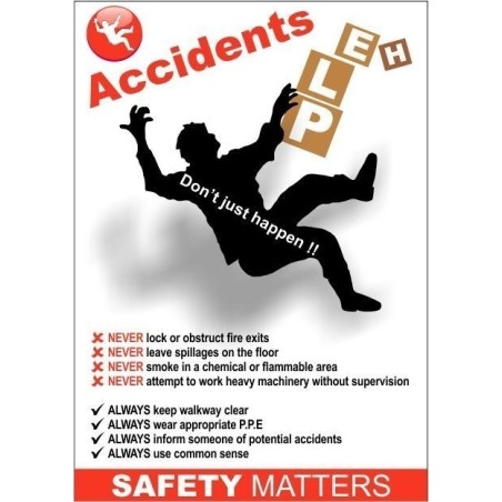 Accidents help 420x595mm poster