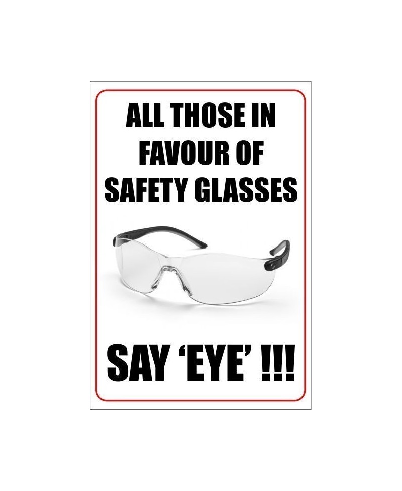 Safety glasses poster 400x600mm