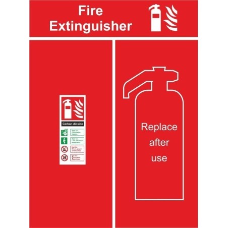 Fire extinguisher location panel 600x800mm