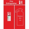 Fire extinguisher location panel 600x800mm