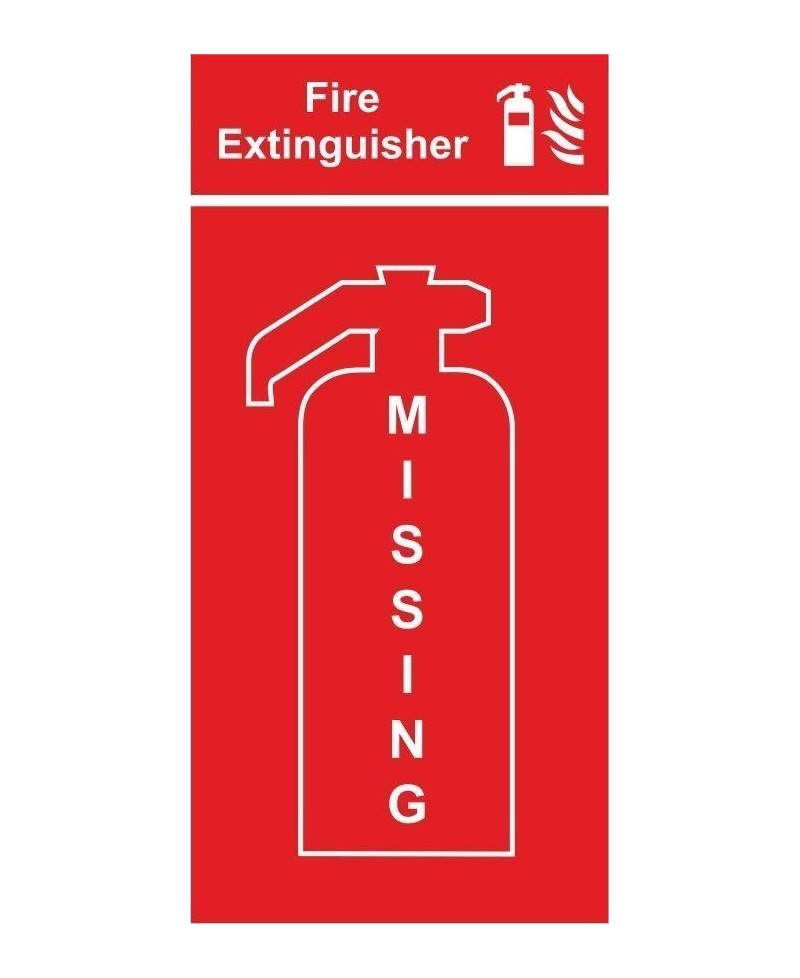 Fire extinguisher missing location panel 400x800mm