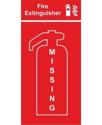 Fire extinguisher missing location panel 400x800mm