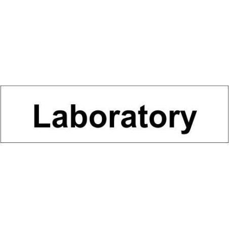 Laboratory door sign 600x150mm