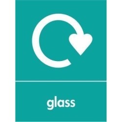 Glass Recycling Sign glass Recycling Sign